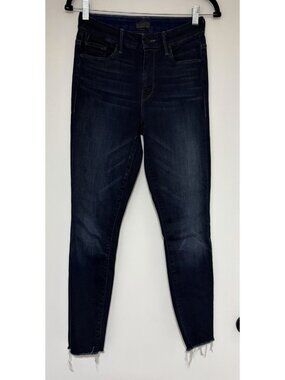 MOTHER High Waisted Looker Ankle Fray Women’s Jeans Size 25 Night Owl